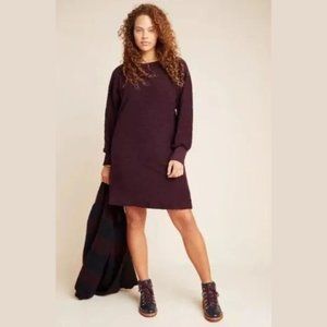 Saturday Sunday Annaliese Textured Tunic Dress Size M Purple Anthropologie NWT